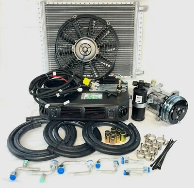 Universal Underdash AC Air Conditioning Evaporator Kit Hose Compressor Heat Cool - Image 1 of 4