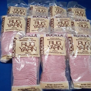 Vintage Bucilla Rug Yarn Acrylic 534 Blossom Pink Lot 11 Arts Crafts Rose - Picture 1 of 4