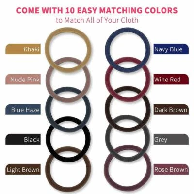 100X Cotton Hair Ring Thick Hair Ties Hair No Hurt Ponytail Holders US Delivery - Image 1 of 4