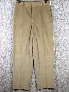 Brooks Brothers Pantalone Uomo 30x31 Marrone Velluto a coste Dritto Piatto Frontale Nuovo con etichette Leggi - Foto 1 di 9