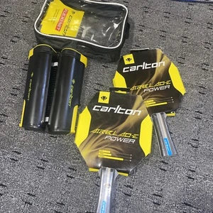2 mazze da ping pong Carlton unisex Airblade Power e 1 rete Carlton. - Foto 1 di 3