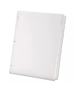Customizable Binder Dividers, 8-Tab, Self-Stick Printable Tab Label 4 Set White - Picture 1 of 3