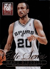 2013-14 Elite Series Inserts San Antonio Spurs Basketball Card #16 Manu Ginobili