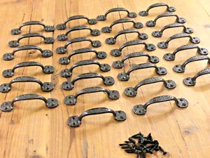 25 Small Drawer Pulls Window Antique Vintage Style Ornate Cast Iron Victorian - Picture 1 of 8