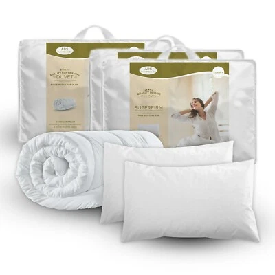 DREAMWISE DOUBLE DUVET 2 DELUXE PILLOWS DOUBLE 10.5 TOG QUILT 2 SUPERFIRM PILLOWS