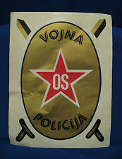 YUGOSLAVIA JNA MILITARY POLICE STICKER FOR COMBAT ARMORED VEHICLE BOV
