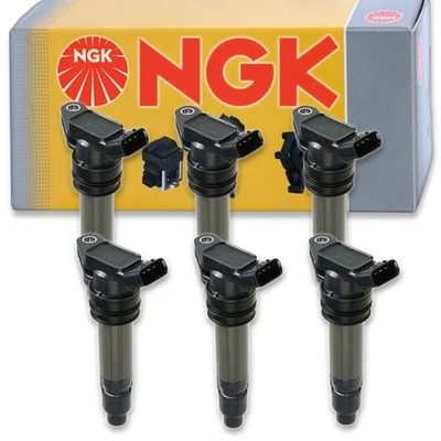 6 pcs NGK Ignition Coil for 2007-2014 Volvo XC90 3.2L L6 - Spark Plug Tune tu - Image 1 of 4