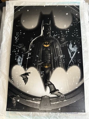 Bottleneck Gallery SILENT KNIGHT Matt Ryan Tobin Batman Returns Tim Burton mondo - Image 1 of 4