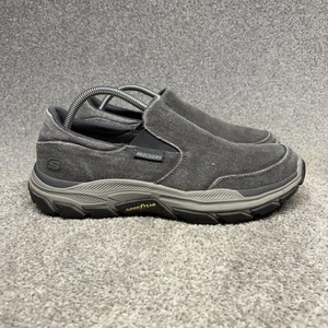 Skechers Respected Fallston Shoes Sneaker Men 10 Gray Slip On Relaxed Fit 204387 - Picture 1 of 12