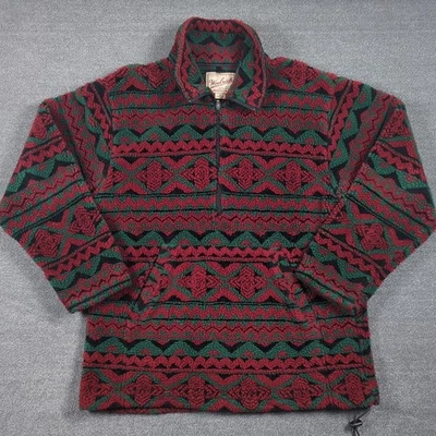 VTG 90s Woolrich Aztec Fleece Jacket Mens Med Colorful Deep Pile USA Made Rare - Image 1 of 4
