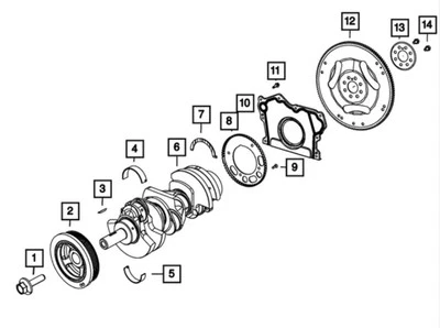 Mopar/Chrysler/Jeep/Dodge/Ram P.N: 06503465 placa flexible/perno(s) volante(s) Foto 1 de 3