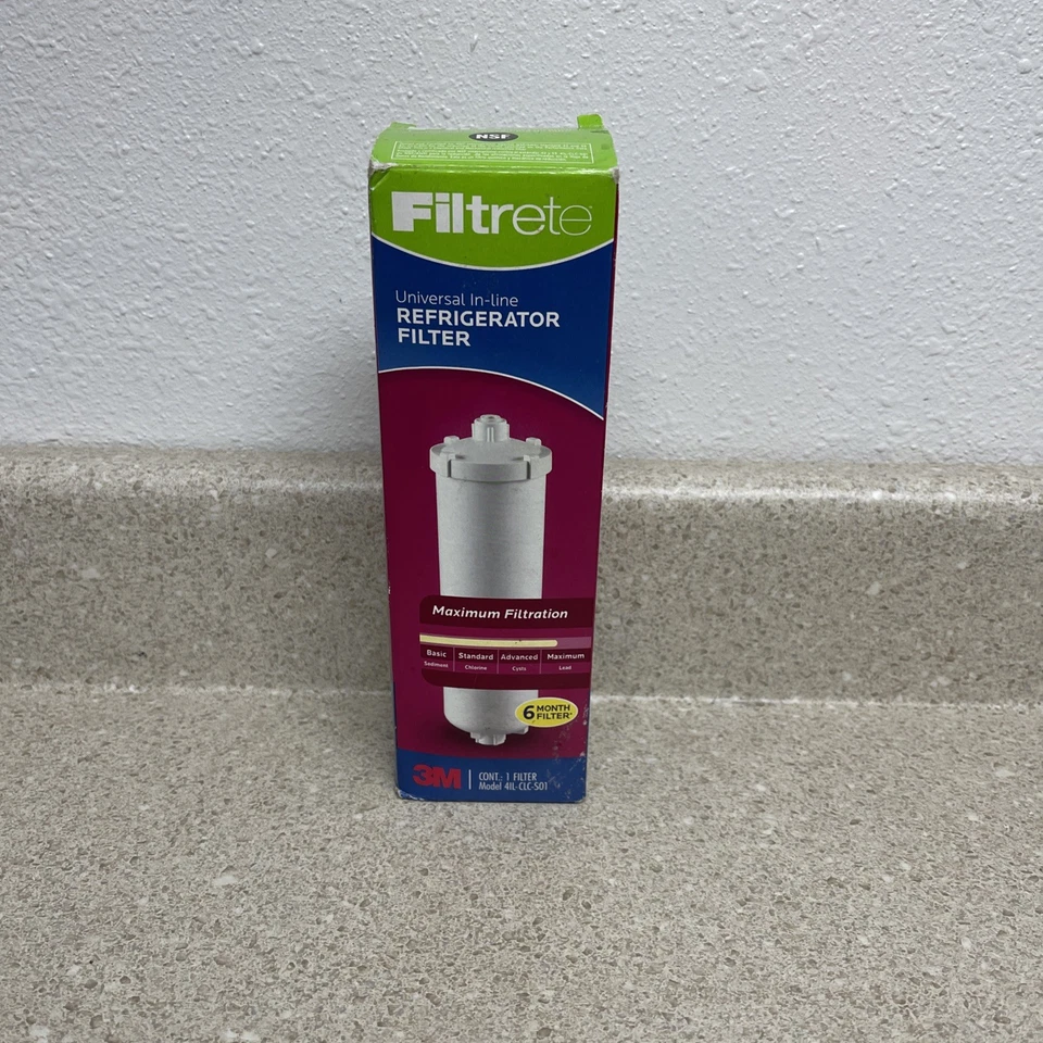 NEW 3M Filtrete Universal In Line Refrigerator Filter 6 Months 4IL-CLC-S01 HTF - Image 1 of 4