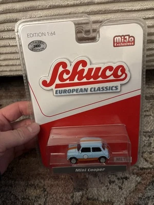 Schuco European Classics 1/64 Mini Cooper Gulf -  Blue & Orange Mijo 1:64 - Image 1 of 4