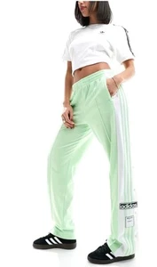 NUEVO CON ETIQUETAS ADIDAS ORIGINALES MUJER GRANDES ADIBREAK TRÉBOL PANTALONES DEPORTIVOS VERDE L - Imagen 1 de 22