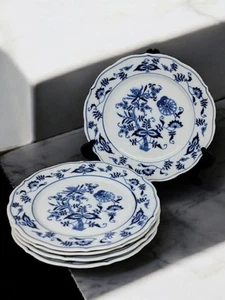 5 Mittagessen Mittagessen 9" Salatteller Blue Danube Zwiebel Hergestellt in Japan - Bild 1 von 6