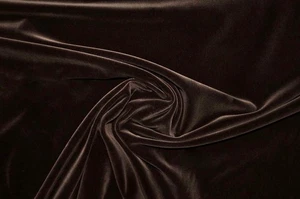Baumwollsamt Baumwolle Stoff Samt in Dunkelbraun Bekleidung Polsterstoff Deko - Bild 1 von 1