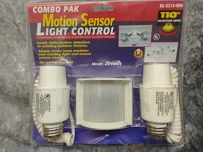 Heath Zenith Add on Motion Sensor Light Control Adapter SL-5215-WH Combo Pak NEW - Image 1 of 4