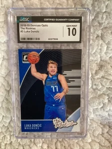 LUKA DONCIC 2018-19 Donruss Optic The Rookies #3 Gem Mint CGC 10 - Picture 1 of 2