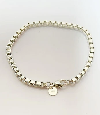 Tiffany & Co. Venetian Link Chain Bracelet 925 Sterling Silver Size: 7.5” - Image 1 of 4