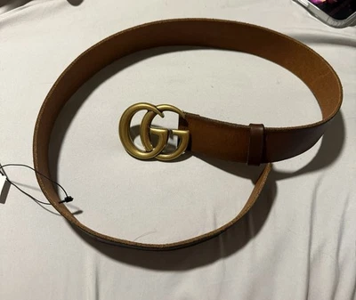 Cinturón negro 100 % auténtico Gucci doble GG - Nuevo Foto 1 de 4