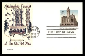 Mayfairstamps US FDC 1983 Washington DC Old post office Washingtons pavilion MRH - Picture 1 of 2