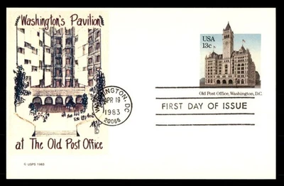 Mayfairstamps US FDC 1983 Washington DC Old post office Washingtons pavilion MRH - Image 1 of 2