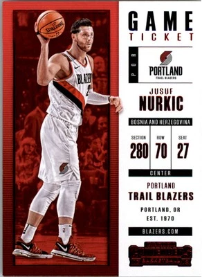 2017-18 Panini Contenders Game Ticket #61 Jusuf Nurkic - BSK - Image 1 of 2