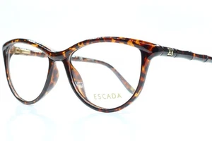 Escada VES210 0978 Brown Tortoise Acetate Designer Italy Eyeglasses 53-16-135mm - Picture 1 of 8
