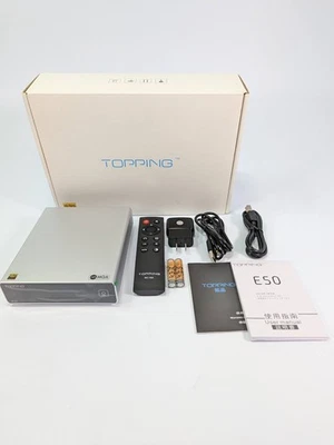 Topping Hi-Res Audio E50-Black MQA RC-15A Remote Control Amplifier - Image 1 of 4