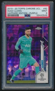 2019-20 Topps Chrome UCL Sapphire Edition Purple Ref /25 Hugo Lloris #82 PSA 9 - Picture 1 of 2