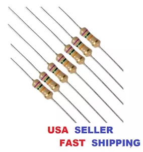 10PCS 1/4W Watt Carbon Film Resistors 0 - 910 Ohm shipped w/tracking - Picture 1 of 1