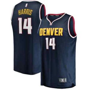 NEW NWT FANATICS FAST BREAK GARY HARRIS #14 Denver Nuggets Jersey Youth L NAVY - Picture 1 of 3