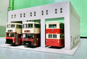 HO scale building Model Train Layout Bus Depot Engine Shed Garage 1:87 1:100 - Picture 1 of 5