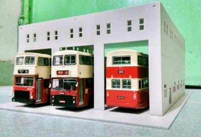HO scale building Model Train Layout Bus Depot Engine Shed Garage 1:87 1:100 - Image 1 of 4