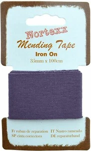 Nortexx Navy Iron on Mending Tape - 35mm Wide x 1m - Cotton Fabric Tear Repair - Picture 1 of 1