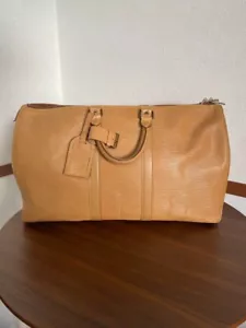LOUIS VUITTON Keepall 45 Epi Boston Bag Beige Epi Leather Used - Picture 1 of 9