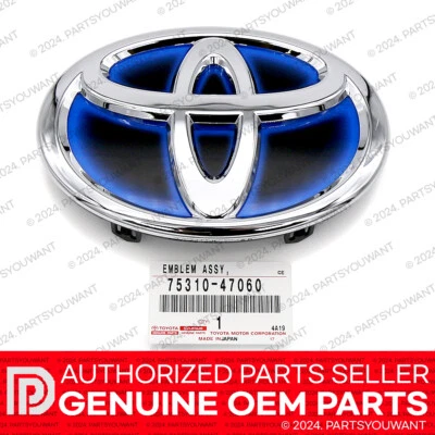 GENUINE Toyota Prius Prime Avalon OEM Front Grille Emblem Badge Logo 75310-47060 - Image 1 of 4