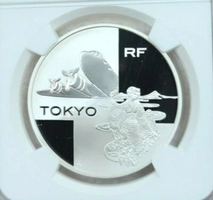 2003 FRANCE SILVER 1.5 EURO TOKYO GEISHA NGC PF 69 ULTRA CAMEO SCARCE TOP POP ! - Picture 1 of 4