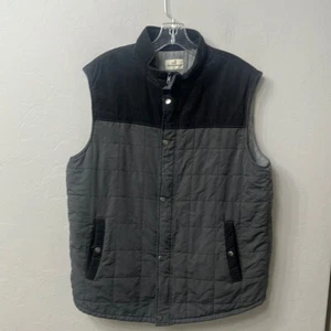 Marine Layer Knowlton Quilted corduroy wool blend charcoal gray vest size XL. - Picture 1 of 11