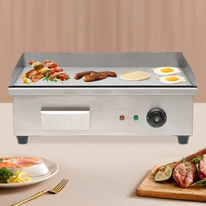 3000W 22" Commercial Electric Countertop Griddle Flat Top Grill Hot Plate BBQ - Picture 1 of 24