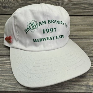 Vintage Jim Beam 1997 Midwest Expo Hat One Size Good New Old Stock White - Picture 1 of 11