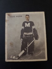 1933-34 ICE KINGS WWG DAVE KERR NHL HOCKEY CARD MONTREAL MAROONS WORLD WIDE GUM 
