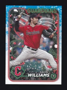 2024 Topps Holiday #H173 GAVIN WILLIAMS RC Cleveland Guardians ROOKIE CARD - Picture 1 of 2
