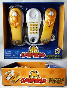 RARO JUEGO DE TELÉFONO DE INTERCOMUNICADOR GARFIELD GENUINO PATAS ¡NUEVO SELLADO! - Imagen 1 de 5