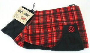 Ultra Paws Dog Coat Cozy Fleece Red Plaid Size Small 14 - 18" 25-30 lbs 