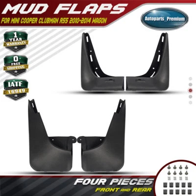 4x protectores contra salpicaduras guardabarros traseros y delanteros para Mini Cooper Clubman R55 2010-2014 Foto 1 de 4