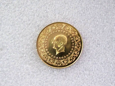 Moneda de oro Turquía 1967 100 Kurush Piastres UNC prueba como Foto 1 de 4