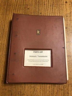 Lista de piezas de transmisión automática Rolls-Royce Bentley catálogo manual ilustrado Foto 1 de 4