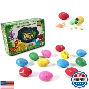 12PCS Small mini Hatching Dinosaur Eggs for Kids Dinosaur Party Favors Kids B - Picture 1 of 5
