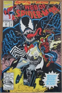 Web of Spider-Man #95 1992 Marvel Venom & Ghost Rider appearances - Picture 1 of 2